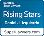 Logo Recognizing Izquierdo Law Firm, P.A.'s affiliation with Super Lawyers